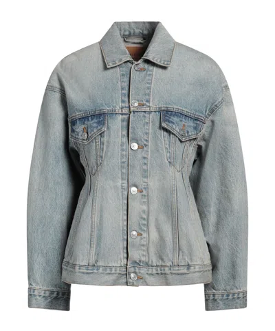 Balenciaga Minimalist Denim Jacket In Blue