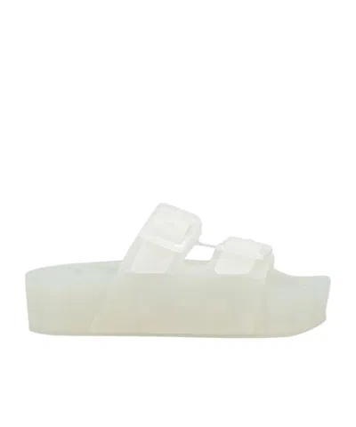 Balenciaga Minimalist Plain Slippers In Neutral