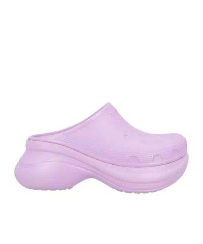 Balenciaga Minimalist Rubber Mules In Purple