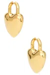 Balenciaga Minnie Xl Earrings In Shiny Gold
