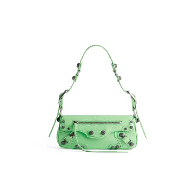 Balenciaga Mint Green Lambskin Leather Shoulder Handbag