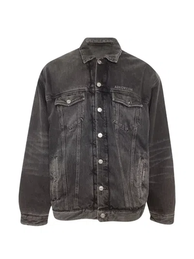 Pre-owned Balenciaga Mirror Denim Jacket In Gray