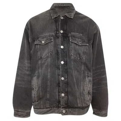Pre-owned Balenciaga Mirror Denim Jacket In Dark Grey Cotton In Gray