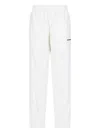 Balenciaga Logo Track Pants In Tech Fabric In White