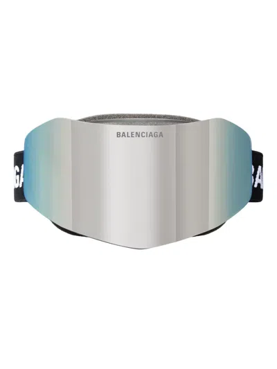 Balenciaga Mirrored-lens Geometric Ski Mask In Black