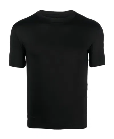 Balenciaga Mockneck Short-sleeved Top In Black