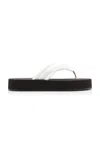 Balenciaga Jet Leg Platform Flip Flops In Viscose In Multi