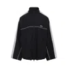 Balenciaga Black Tracksuit Jacket In Technical Fabric In Blue