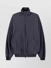 Balenciaga Modern High Collar Jacket Side Pockets In Blue
