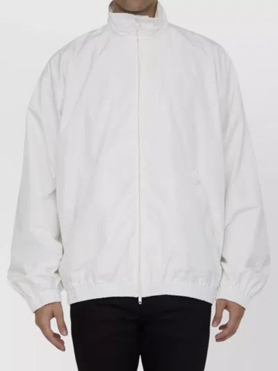 Balenciaga Modern Oversized Track Jacket With Elasticated Finish In White