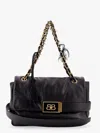 Balenciaga Modu Flap Leather Shoulder Bag In Black