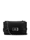 Balenciaga Leather Modu Shoulder Bag With Chain Strap In Black
