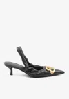 Balenciaga Monaco 50mm Slingback Pumps In Black
