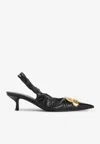 Balenciaga Monaco 50mm Slingback Pumps In Black