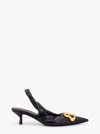 BALENCIAGA MONACO ARENA LEATHER SLINGBACK