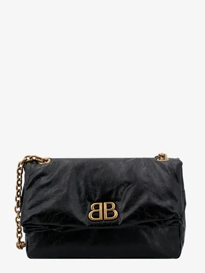 Balenciaga Women's Monaco Medium Chain Shoulder Bag In Black