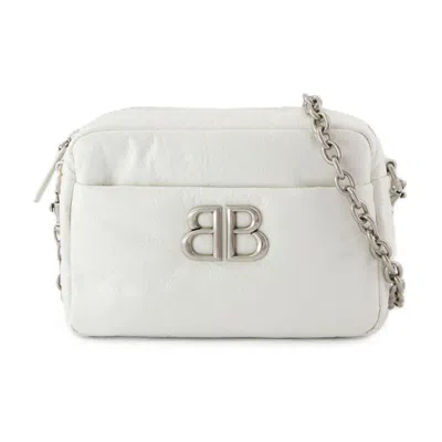 Balenciaga Monaco Camera Xs Shoulder Bag In White