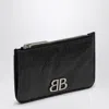 Balenciaga Monaco Card Case With Coin Purse Black