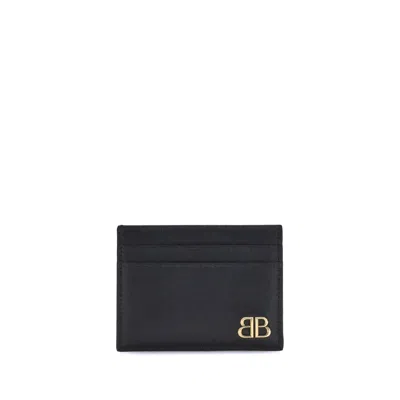 Balenciaga Monaco Card Holder In Black