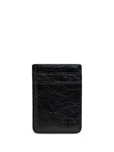Balenciaga Monaco Card Holder In 1000 Black