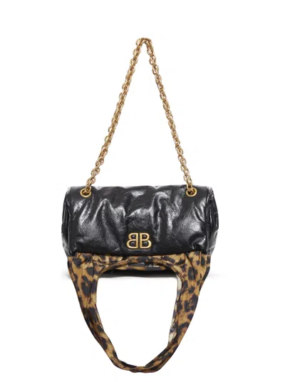 Balenciaga Monaco Chain Bag S In Black