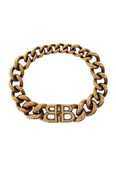 Balenciaga Monaco Chain Bracelet In Gold