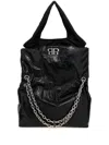 Balenciaga Large Monaco Plus Tote Bag With Chain In 1060