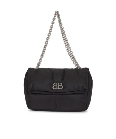 Balenciaga Monaco Chain Handbag In Black