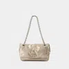 BALENCIAGA MONACO CHAIN S CROSSBODY - BALENCIAGA - LEATHER - BEIGE