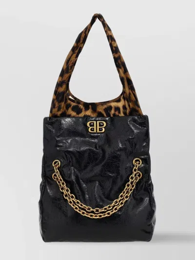 Balenciaga 'monaco Chain S' Shoulder Bag In Black