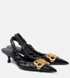 Balenciaga Monaco 50mm Slingback Pumps In Black