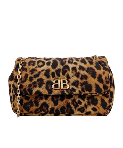 Balenciaga Monaco Leopard-print Shoulder Bag In Brown
