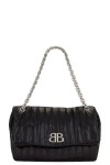 Balenciaga Monaco Medium Chain Bag In Black