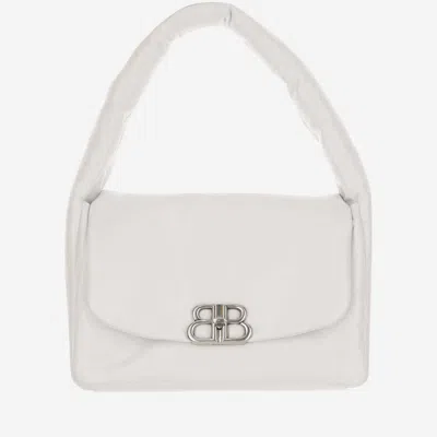 Balenciaga Monaco Medium Sleeve Bag In White