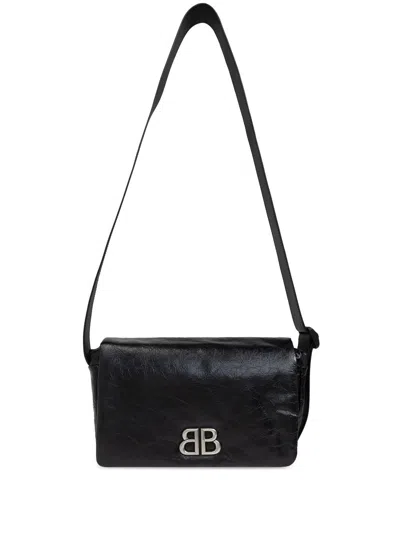 Balenciaga Monaco Messenger Shoulder Bag In Black