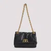 Balenciaga Calf Leather Shoulder Bag With Gold-tone Chain Strap In Black