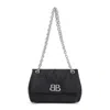 Balenciaga Small Monaco Shoulder Bag In Black