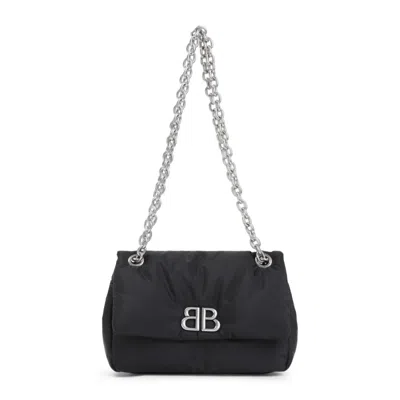 Balenciaga Small Monaco Shoulder Bag In Black