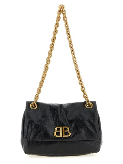 Balenciaga Monaco Mini Shoulder Bag In Black