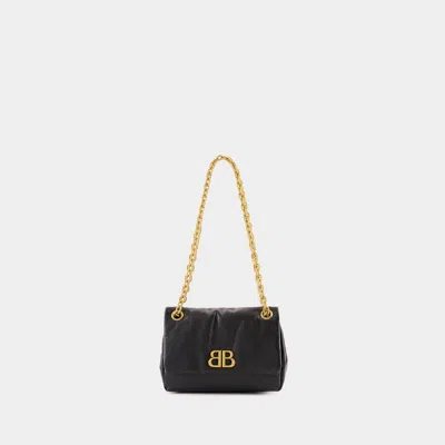 Balenciaga Monaco Mini Shoulder Bag In Black