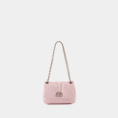 Balenciaga Monaco Mini Shoulder Bag In Pink