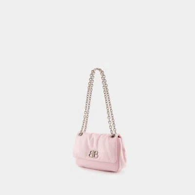 Balenciaga Monaco Mini Shoulder Bag In Pink