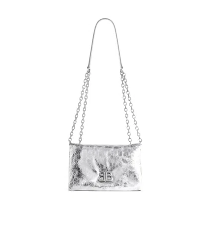 Balenciaga Monaco Nano Shoulder Bag In White