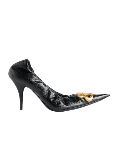 Balenciaga Monaco Pointed High Heels In Black