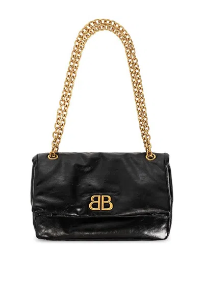 Balenciaga Monaco Shoulder Bag In Black