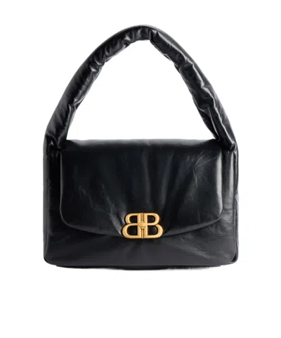 Balenciaga Monaco Sling Medium Shoulder Bag In Black