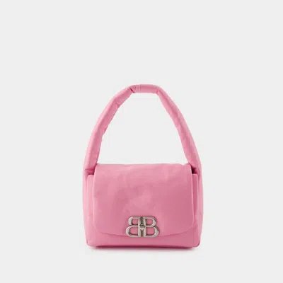 BALENCIAGA SAC PORTÉ ÉPAULE MONACO SLING S - BALENCIAGA - CUIR - ROSE