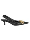 Balenciaga Monaco 50mm Slingback Pumps In Black/gold
