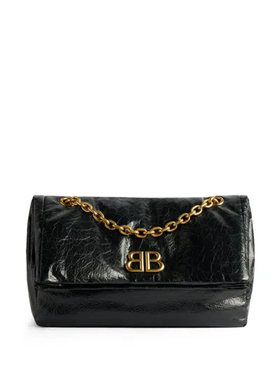 Balenciaga Small Monaco Chain-strap Shoulder Bag In Black
