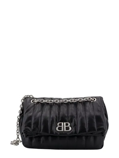 Balenciaga Monaco Small Shoulder Bag In Black